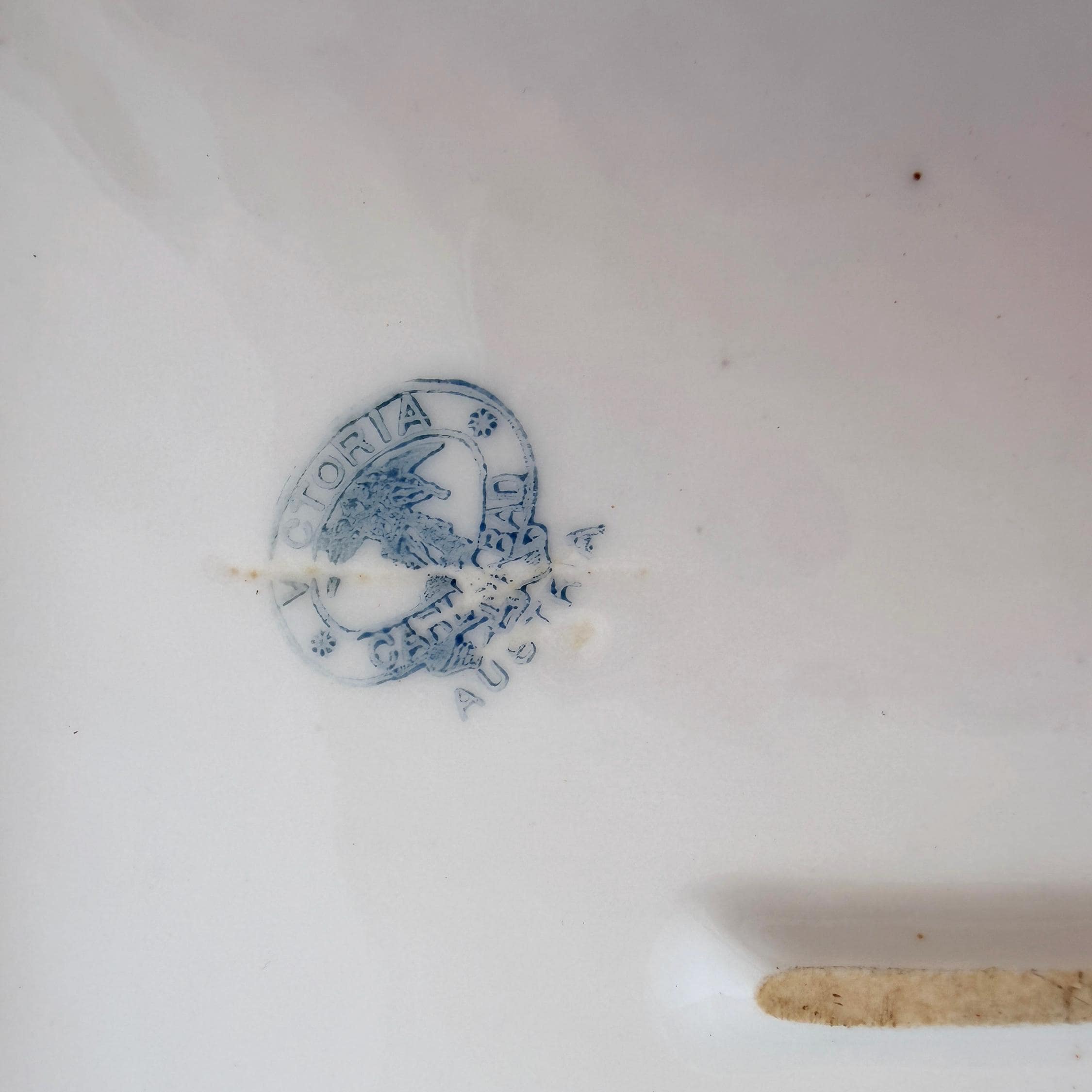 Victorian Cobalt Blue Cabinet Plate | Victoria Carlsbad Austria circa 1890 | Antique Wall Decor
