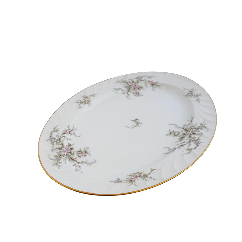 Vintage Royal Jackson Floral Fine China Oval Serving Platter 14"x10"x1"