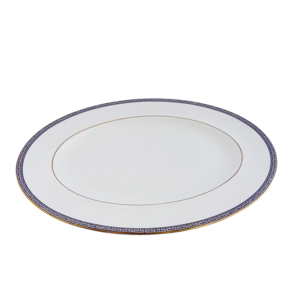 Wedgwood Palatia Bone China Serving Platter – Blue Greek Key, Made in England