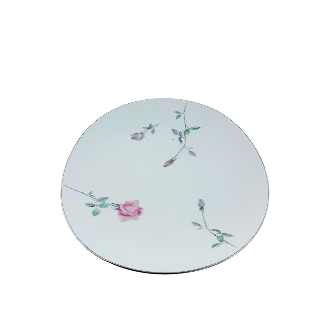 Vintage Sango Etude Pink Rose Oval Serving Platter 16"x12"