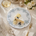 Vintage Mikasa Barbizon Fine China Serving Platter 12" | Blue Floral Chop Plate | Japan