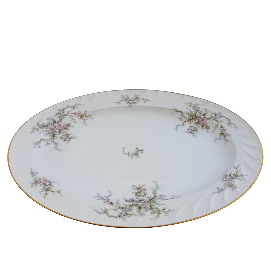 Vintage Royal Jackson Floral Fine China Oval Serving Platter 14"x10"x1"