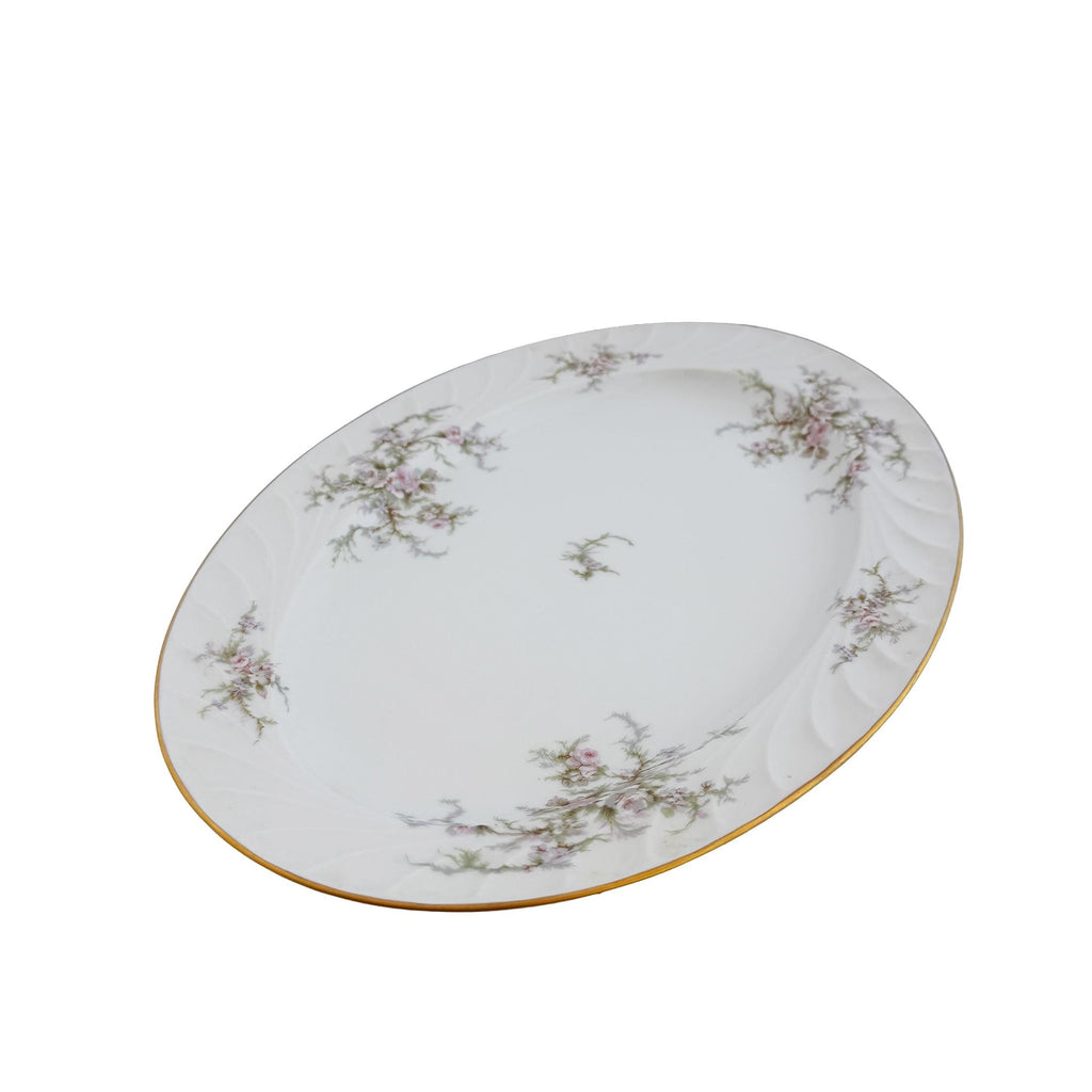 Vintage Royal Jackson Floral Fine China Oval Serving Platter 14"x10"x1"