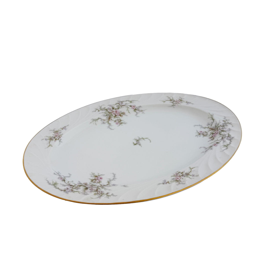 Vintage Royal Jackson Floral Fine China Oval Serving Platter 14"x10"x1"