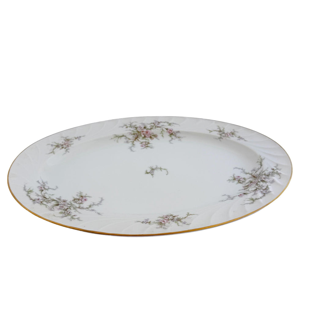 Vintage Royal Jackson Floral Fine China Oval Serving Platter 14"x10"x1"