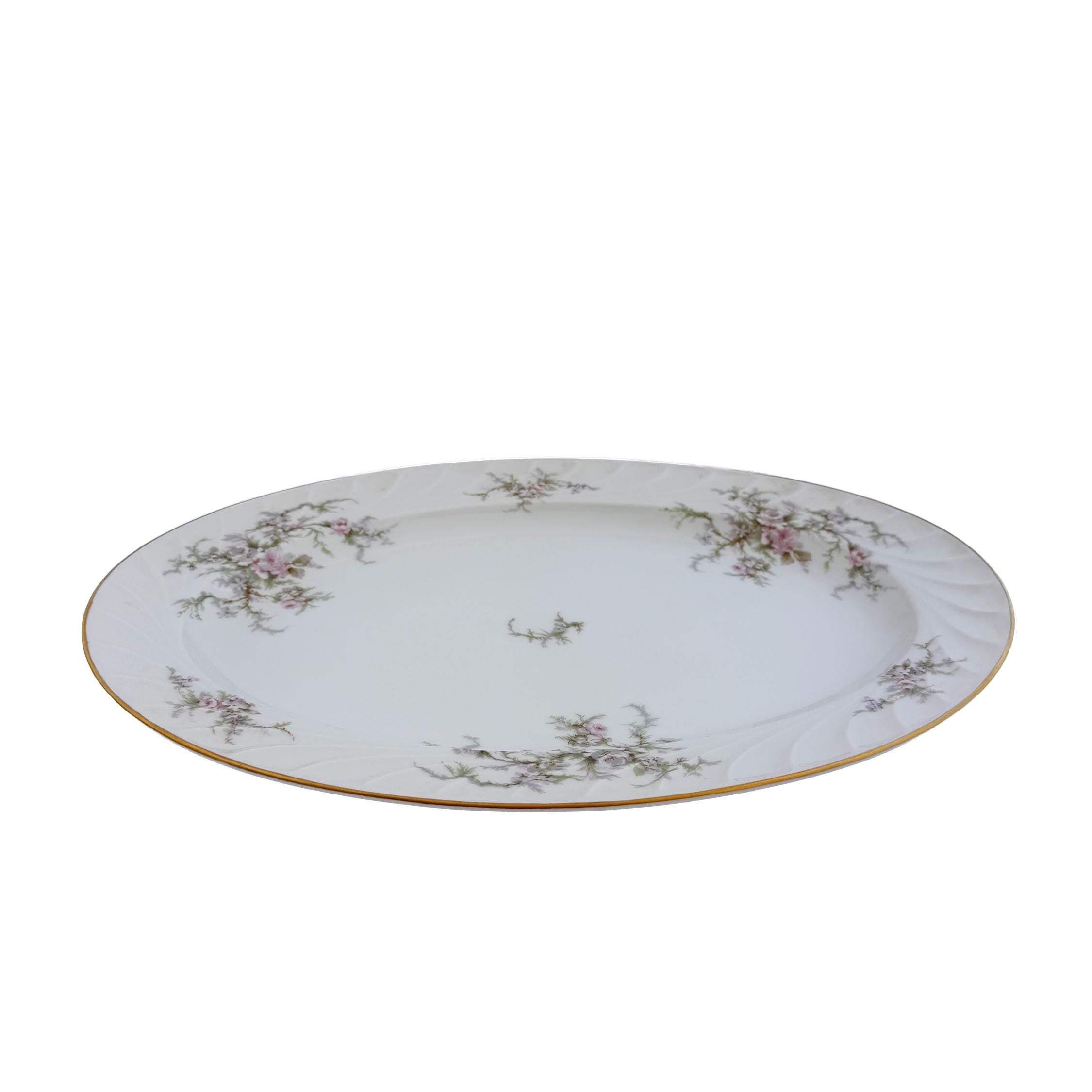 Vintage Royal Jackson Floral Fine China Oval Serving Platter 14"x10"x1"
