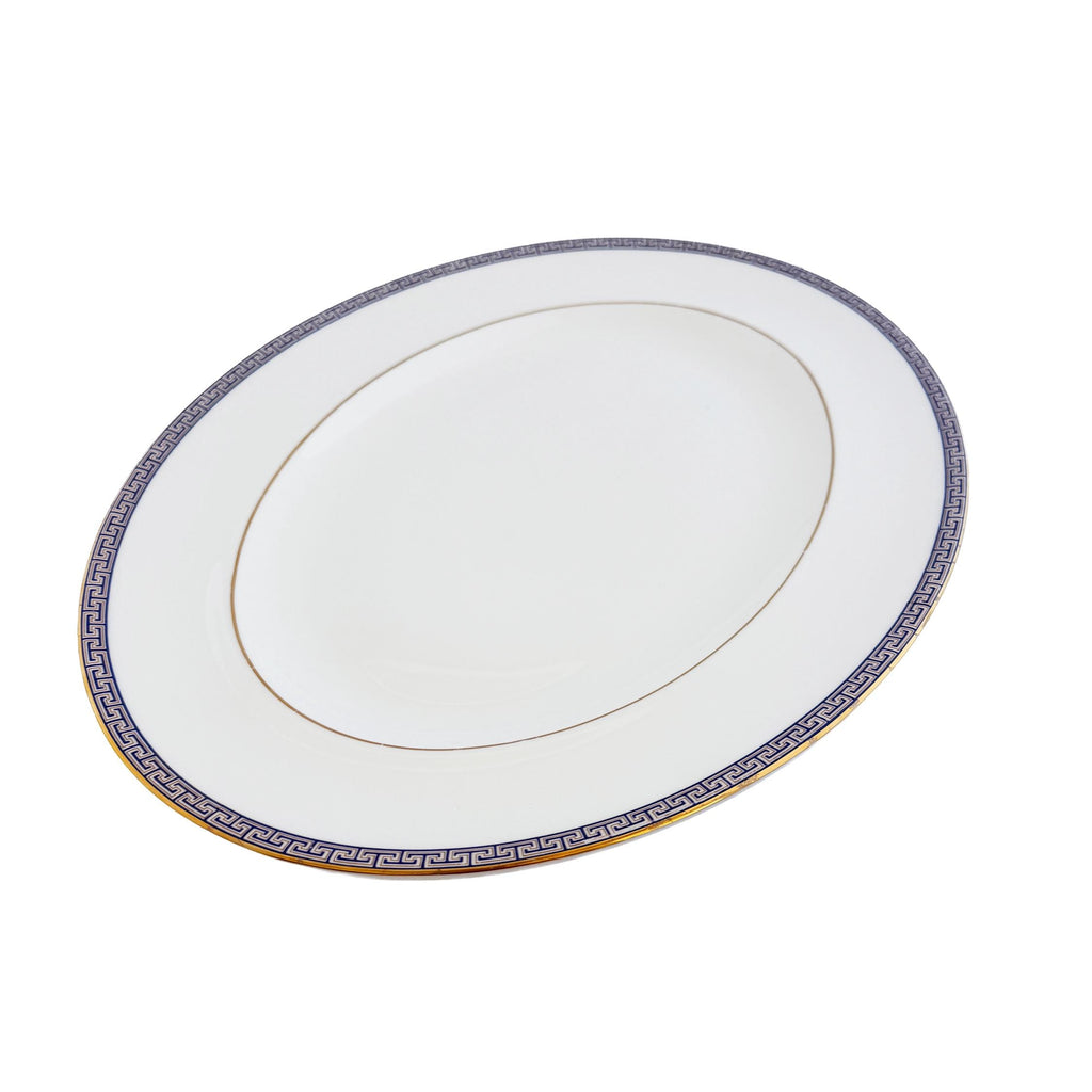 Wedgwood Palatia Bone China Serving Platter – Blue Greek Key, Made in England
