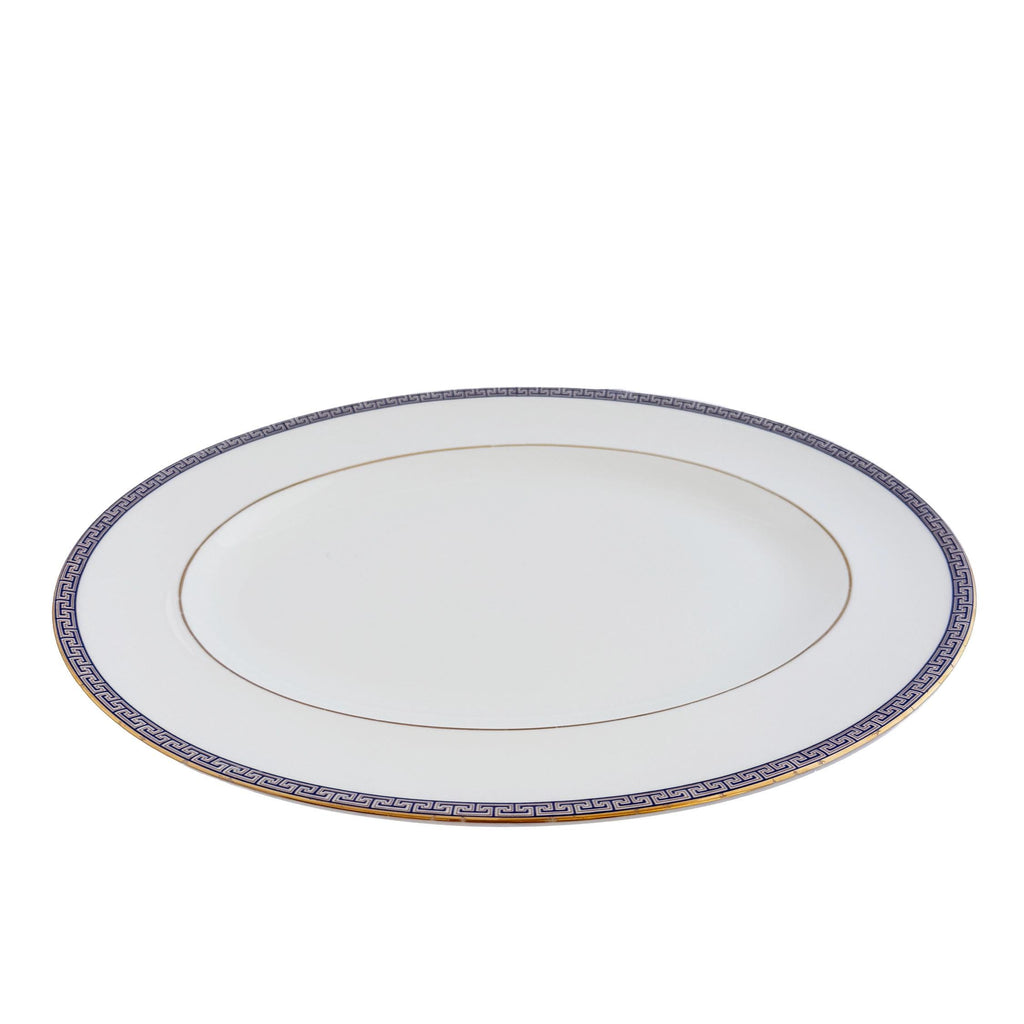 Wedgwood Palatia Bone China Serving Platter – Blue Greek Key, Made in England