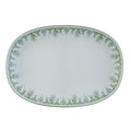 Vintage Noritake Dee Platter: Blue Green Floral Fine China Serving Dish (13"x9")