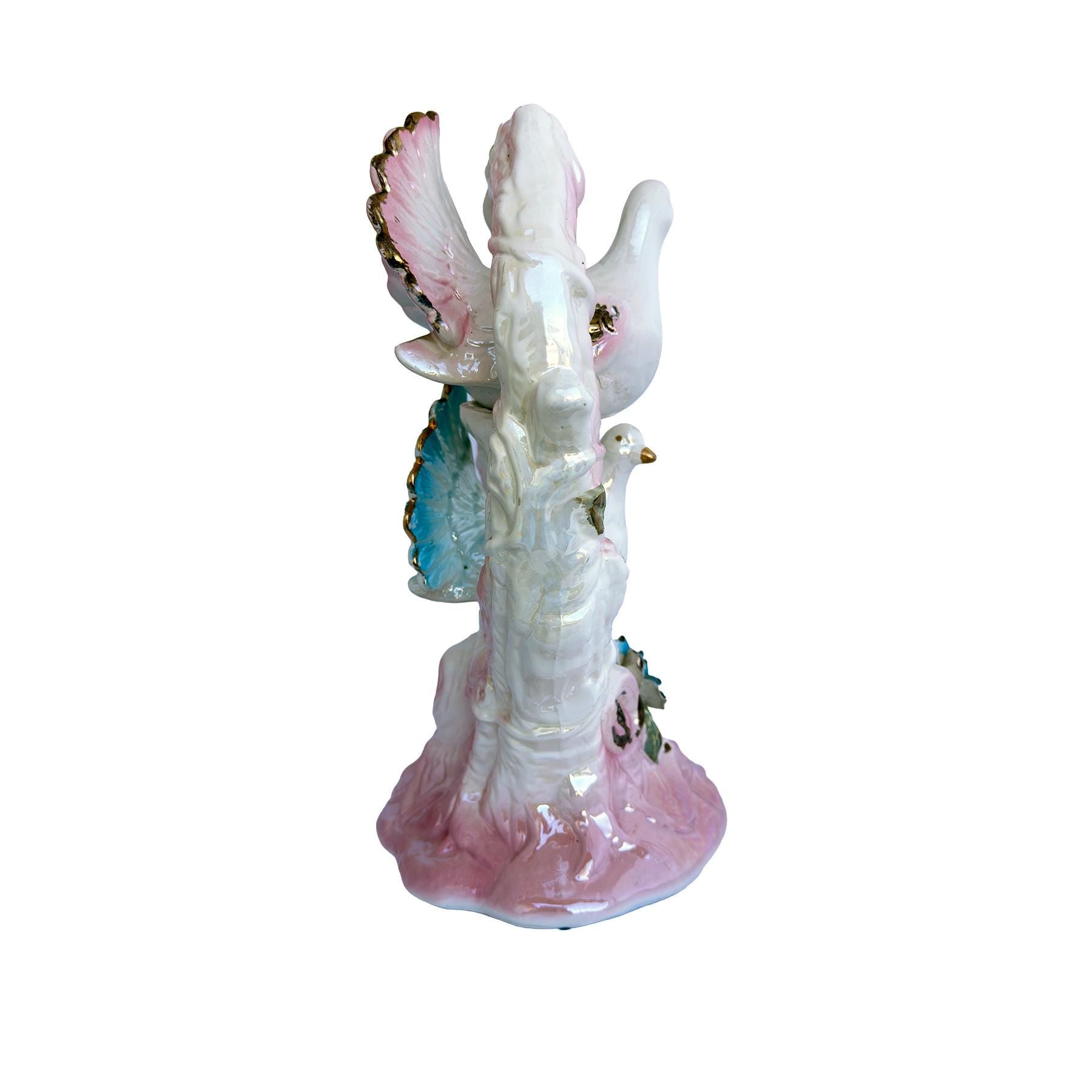 Vintage Ceramic Lovebirds Figurine | Romantic Mantel & Shelf Decor | Cottagecore Home Accent