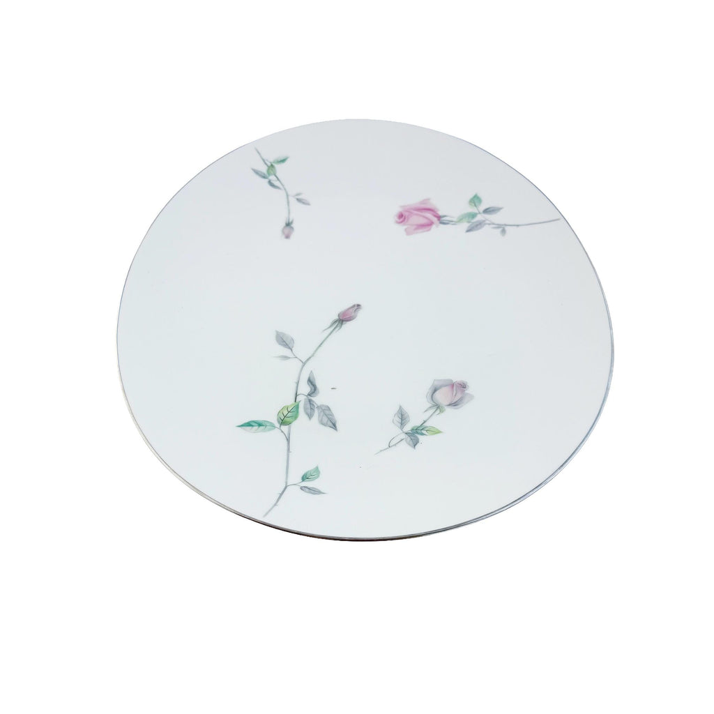 Vintage Sango Etude Pink Rose Oval Serving Platter 16"x12"