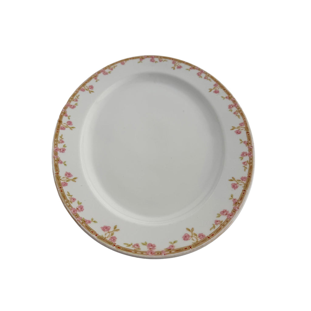 Antique J&C Bavaria Oval Serving Platter 14" | Pink Rose Gold Greek Key | Jaeger & Co China