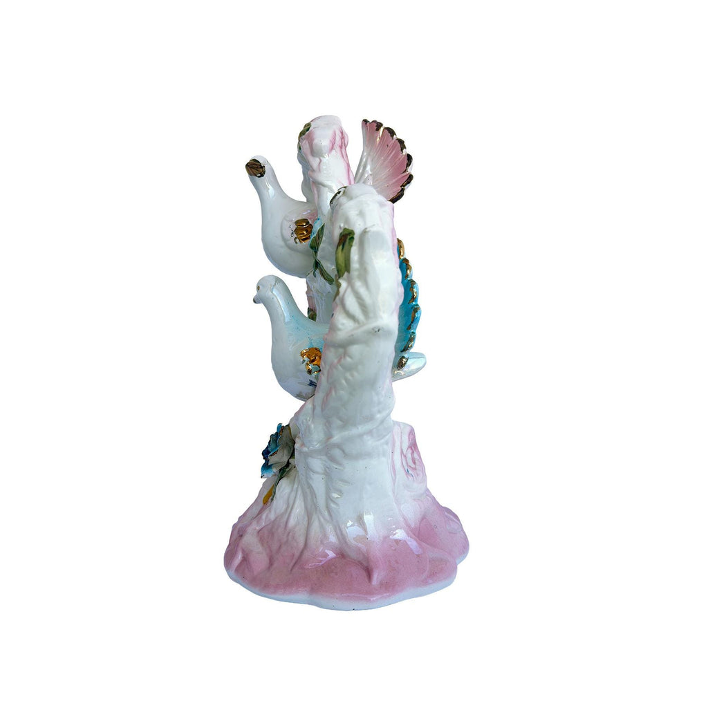 Vintage Ceramic Lovebirds Figurine | Romantic Mantel & Shelf Decor | Cottagecore Home Accent