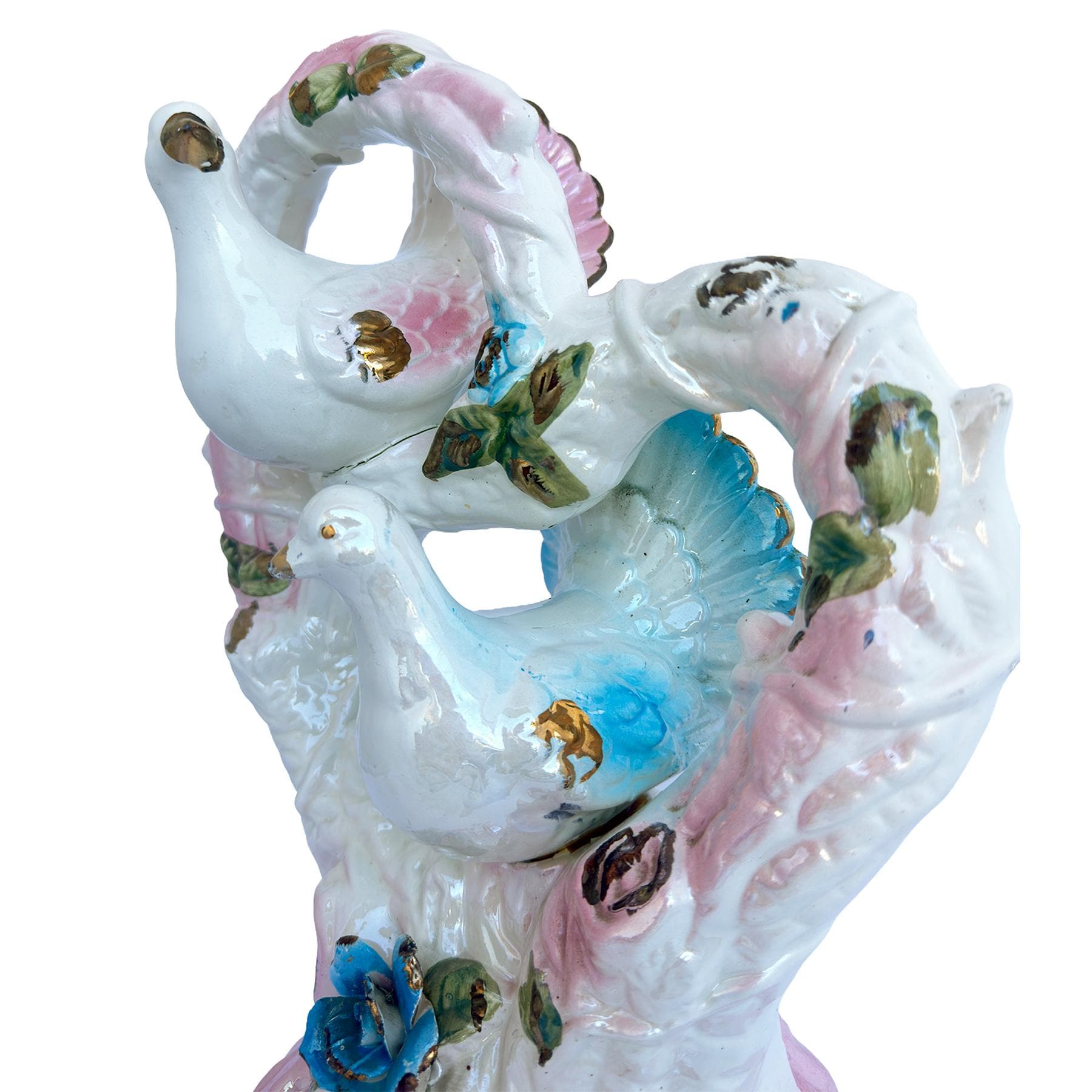 Vintage Ceramic Lovebirds Figurine | Romantic Mantel & Shelf Decor | Cottagecore Home Accent