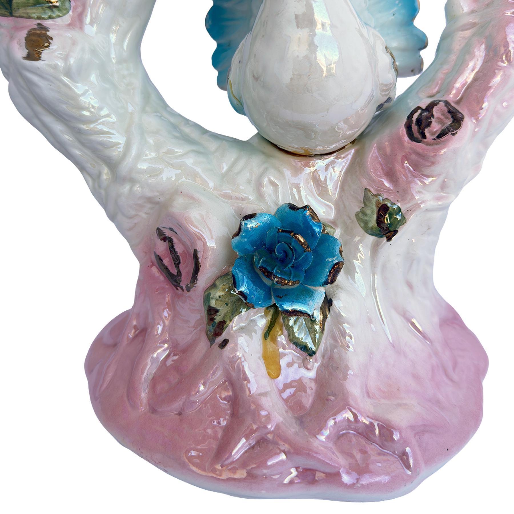 Vintage Ceramic Lovebirds Figurine | Romantic Mantel & Shelf Decor | Cottagecore Home Accent