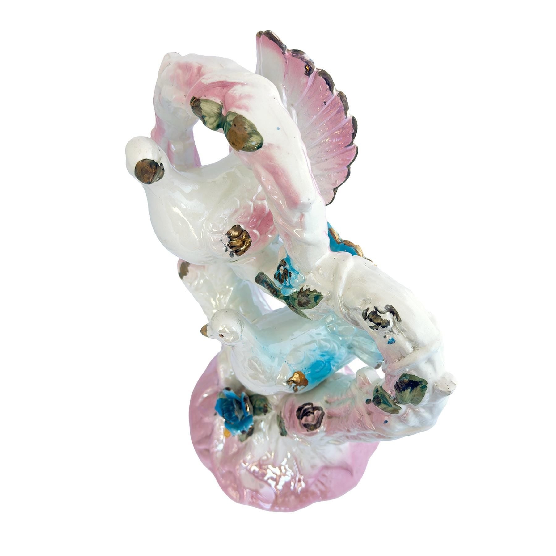 Vintage Ceramic Lovebirds Figurine | Romantic Mantel & Shelf Decor | Cottagecore Home Accent