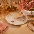 Pink Floral Porcelain Relish Tray Ucagco China 10.5" Made in Japan